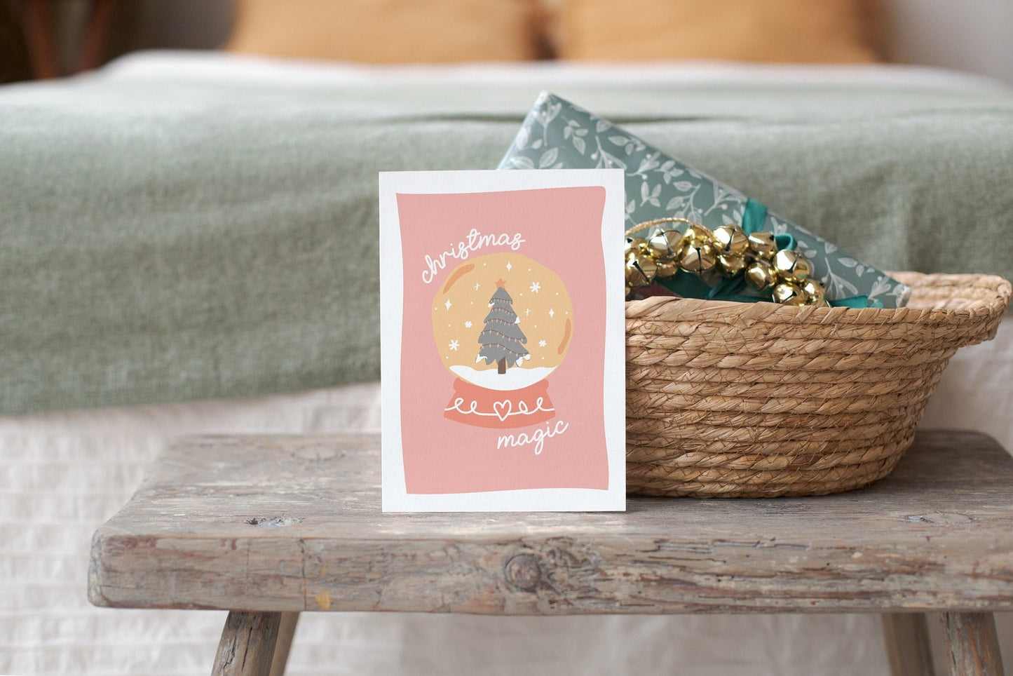 Pink Magical Christmas Card