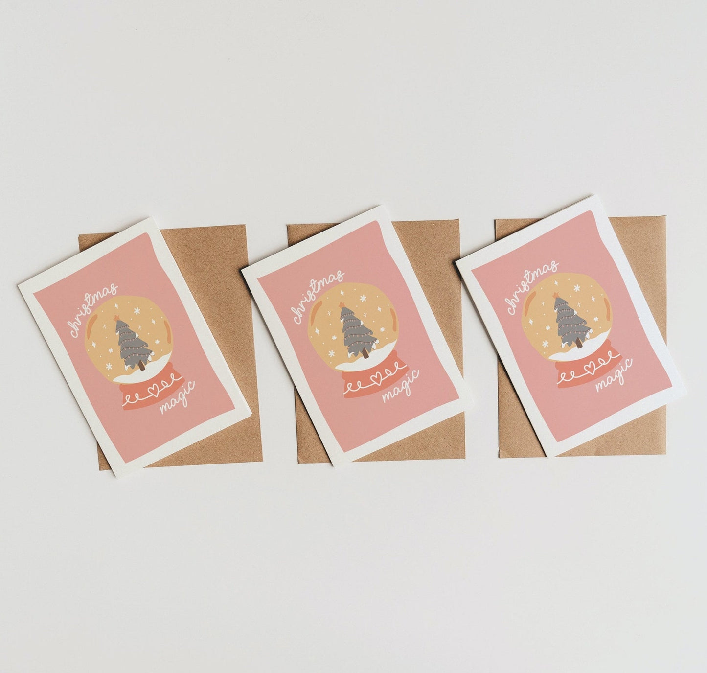 Pink Magical Christmas Card
