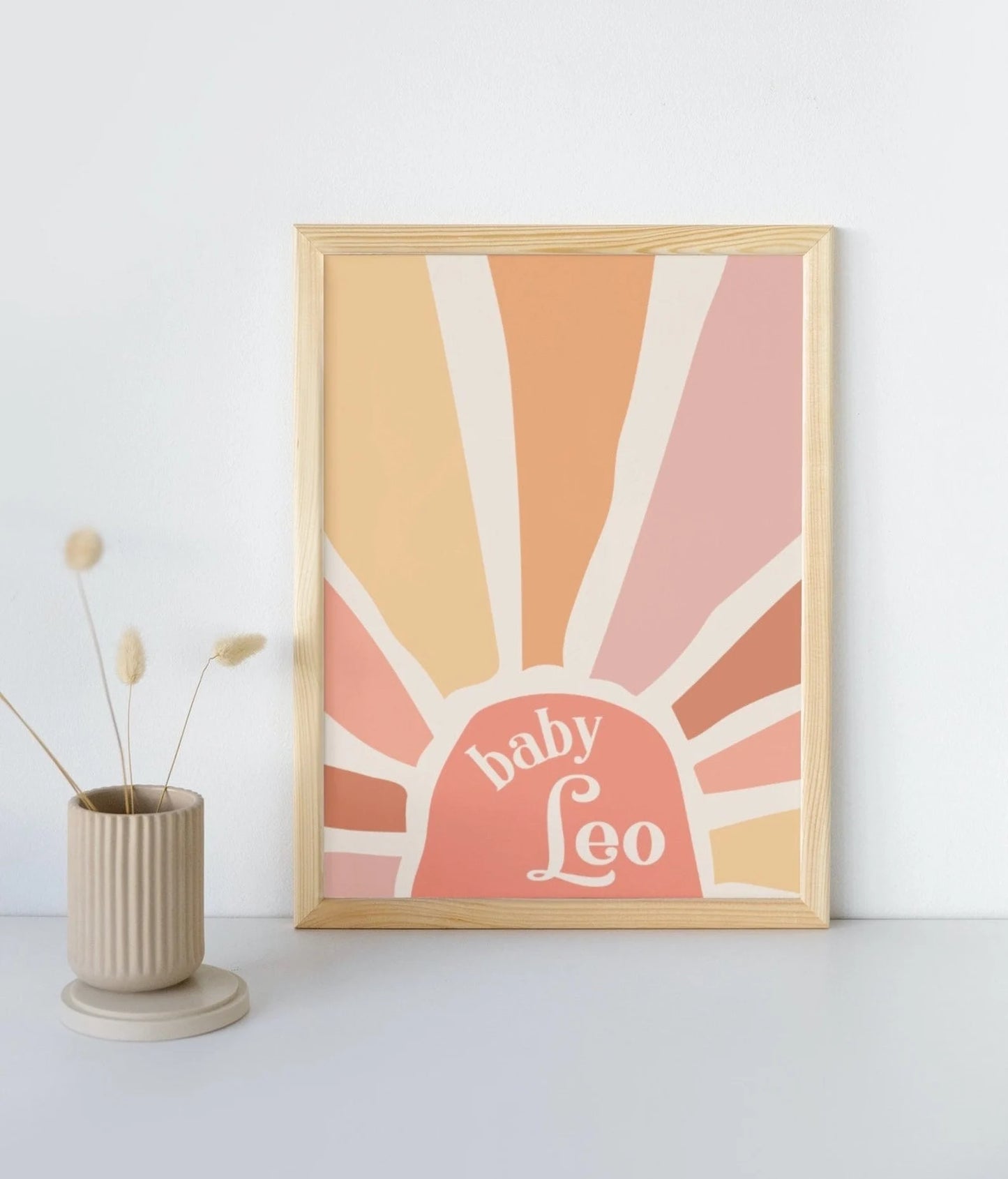 Boho Baby Personalised Sun Print