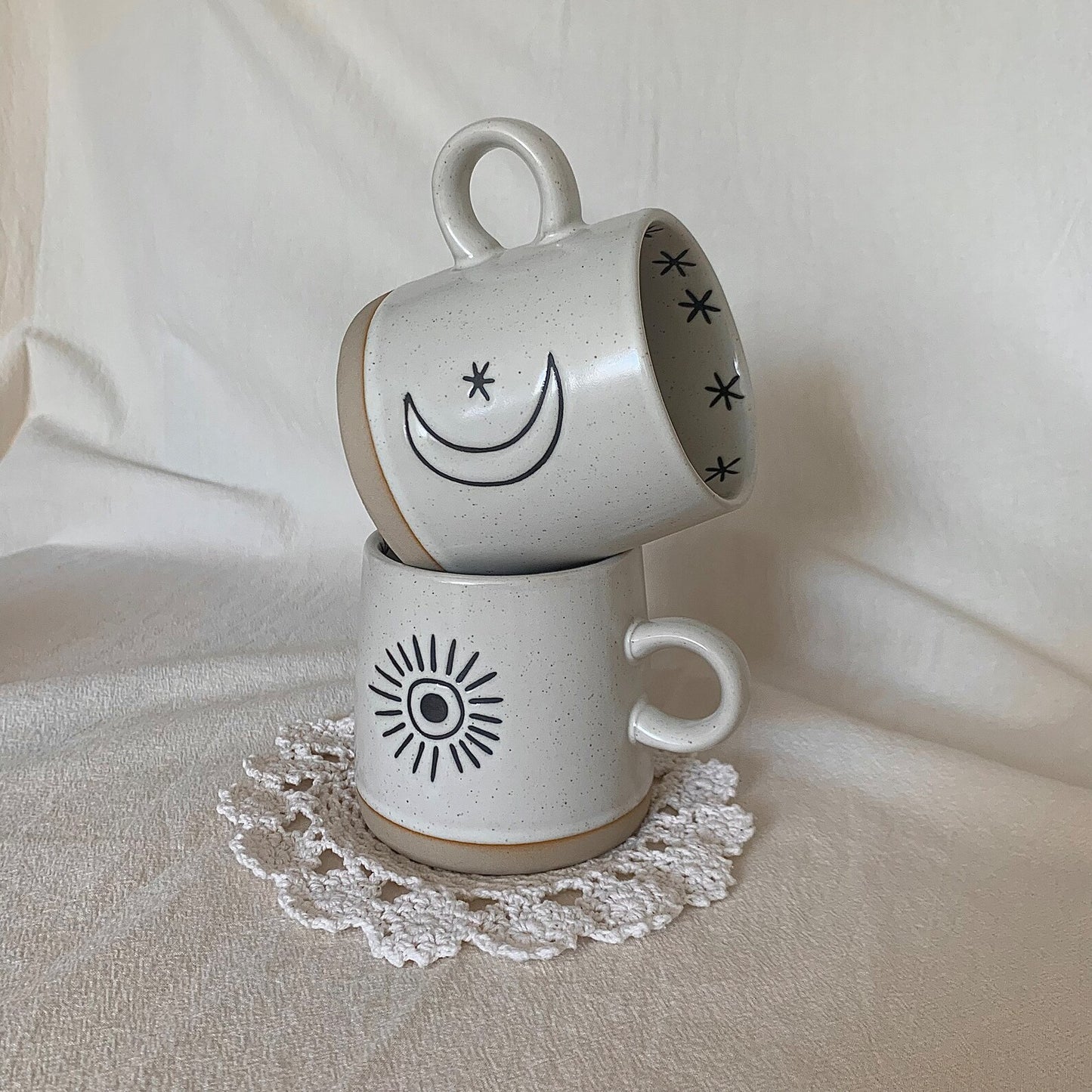 Handmade Rise Sun & Moon Mug