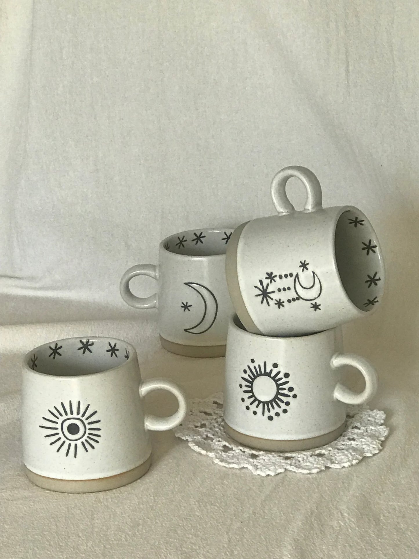 Handmade Henna Sun & Moon Mug