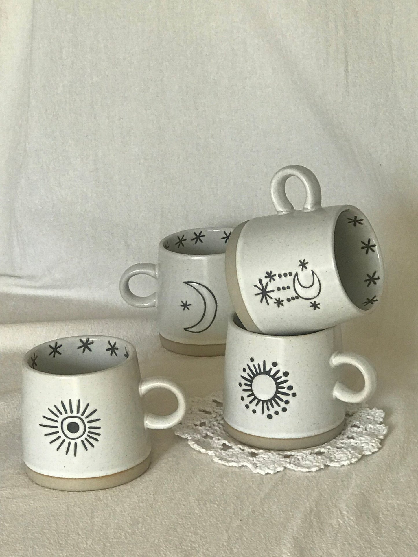 Handmade Rise Sun & Moon Mug