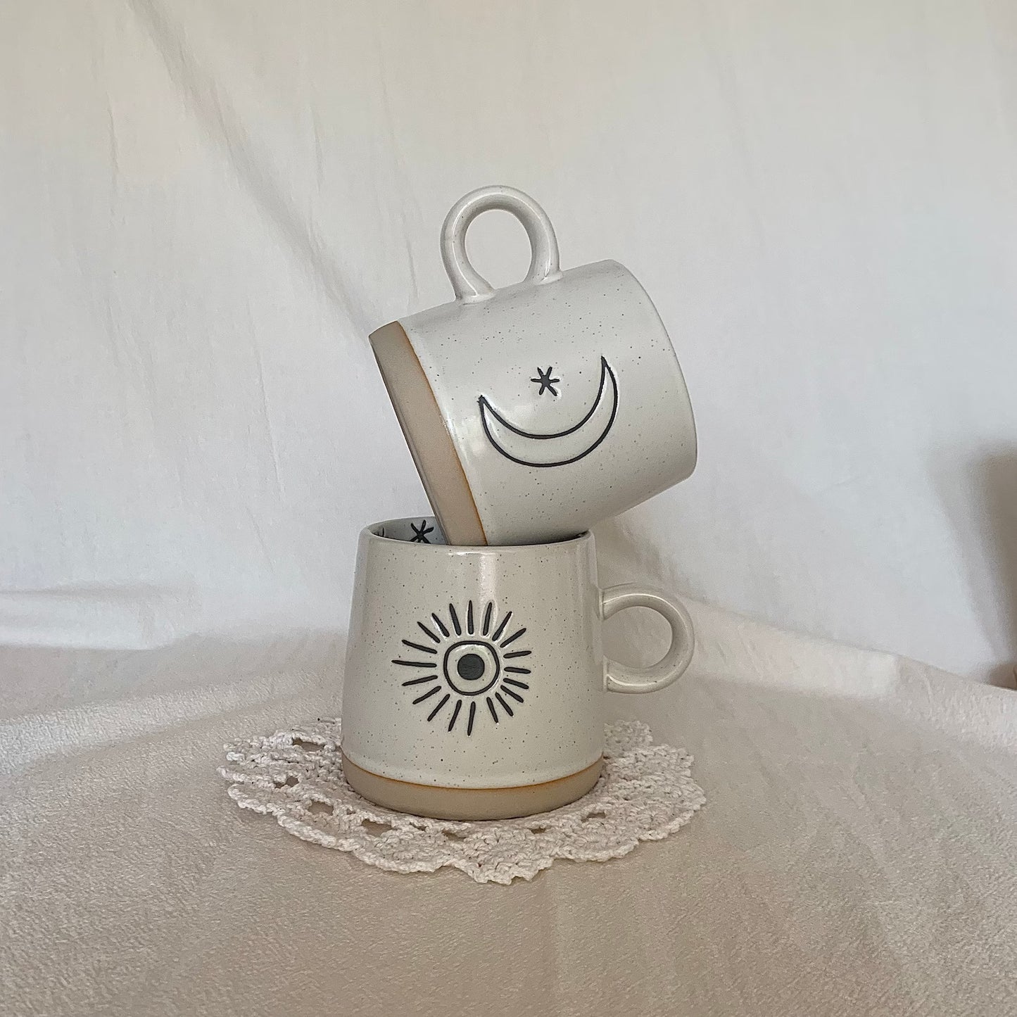 Handmade Rise Sun & Moon Mug