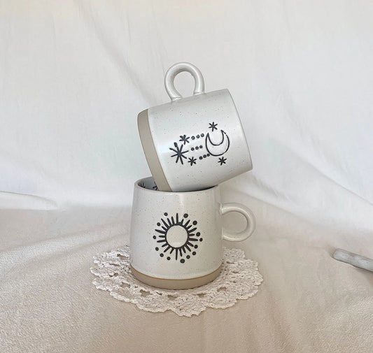 Handmade Henna Sun & Moon Mug