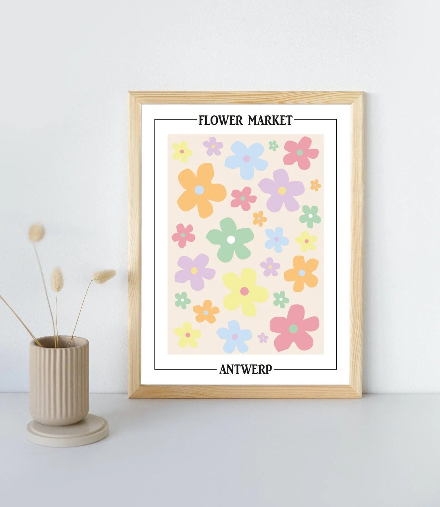 Antwerp Flower Market Print