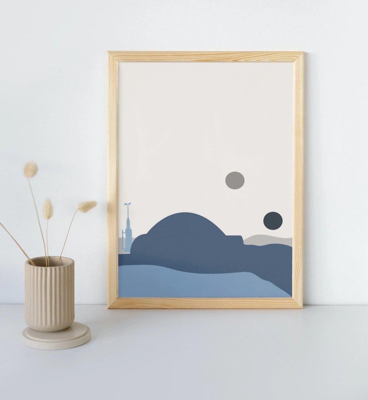 Boho Star Wars Tatooine Print Blue