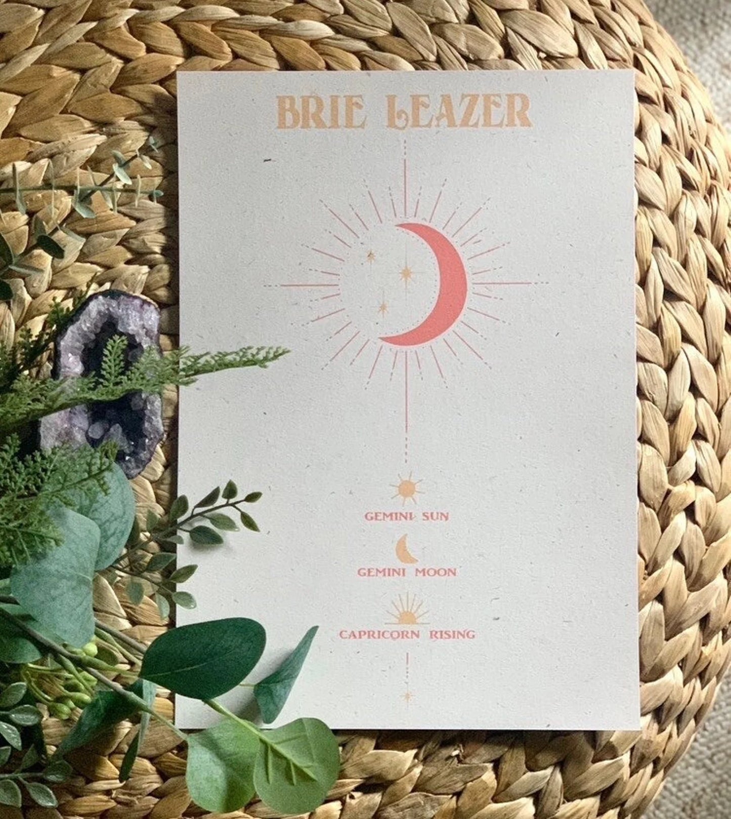 Boho Birth Chart Print