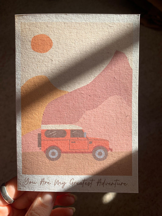 Boho Land Rover Defender Card