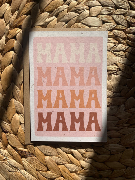 Groovy Mama Boho Style Mothers Day Card